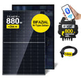 Bild in Galerie-Betrachter laden, EFORU Komplettset Balkonkraftwerk 880W mit 2x440W Bifazialer Glas-Glas Solarmodule, APsystems Wechselrichter EZ1-M, AC Kabel