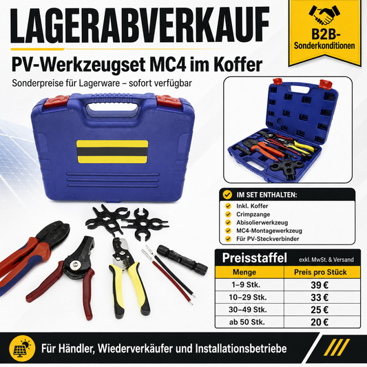 Werkzeugkoffer für Photovoltaik