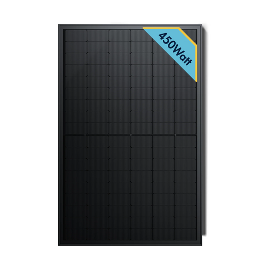 Solarpanel Glas-Glas Module für Balkonkraftwerk Topcon Bifazial Full Black