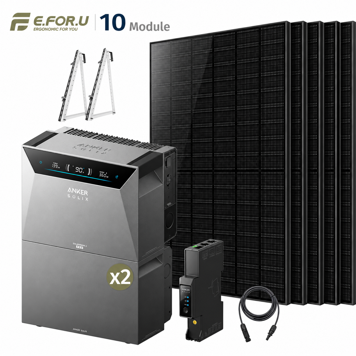 Anker SOLIX Solarbank 4 E5000 Pro Balkonkraftwerk Speicher mit 500W Solarmodul Set