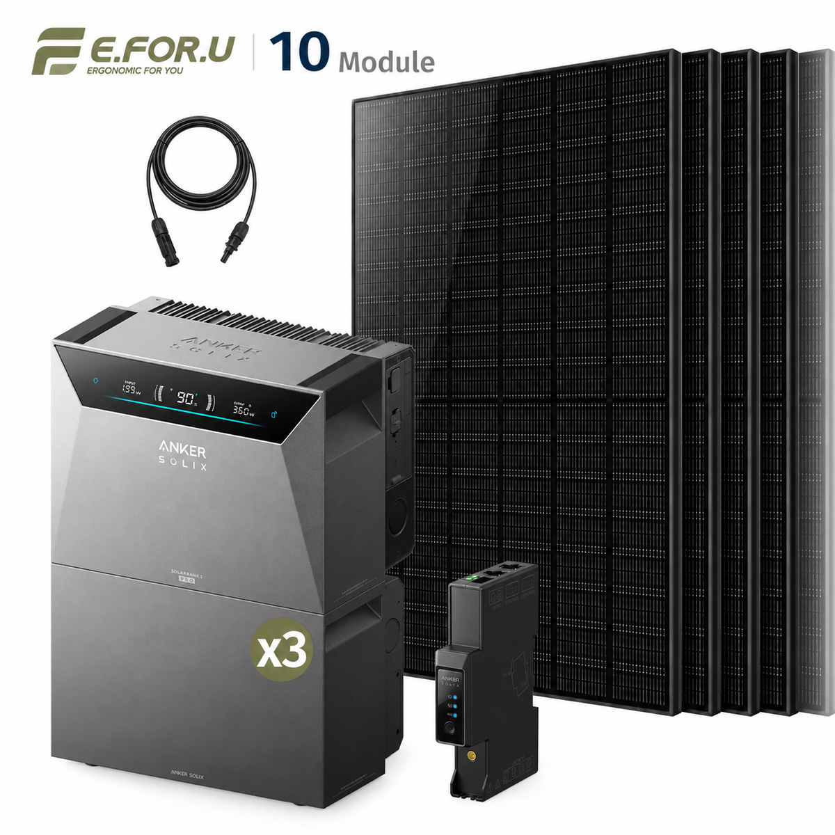Anker SOLIX Solarbank 4 E5000 Pro Balkonkraftwerk Speicher mit 500W Solarmodul Set