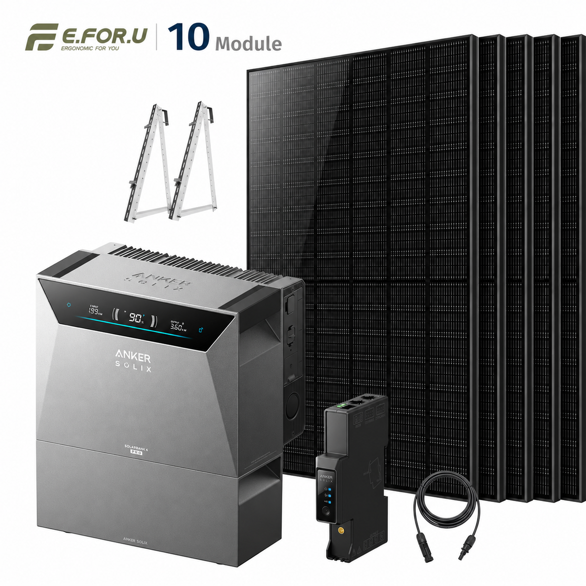 Anker SOLIX Solarbank 4 E5000 Pro Balkonkraftwerk Speicher mit 500W Solarmodul Set