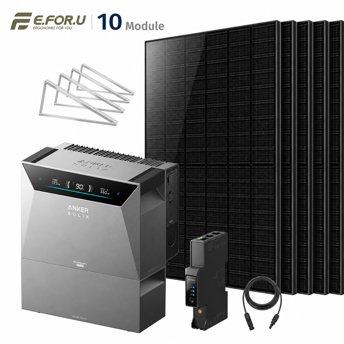 Anker SOLIX Solarbank 4 E5000 Pro Balkonkraftwerk Speicher mit 500W Solarmodul Set