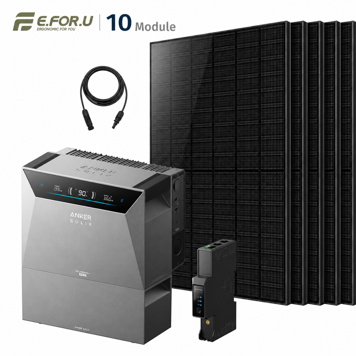 Anker SOLIX Solarbank 4 E5000 Pro Balkonkraftwerk Speicher mit 500W Solarmodul Set