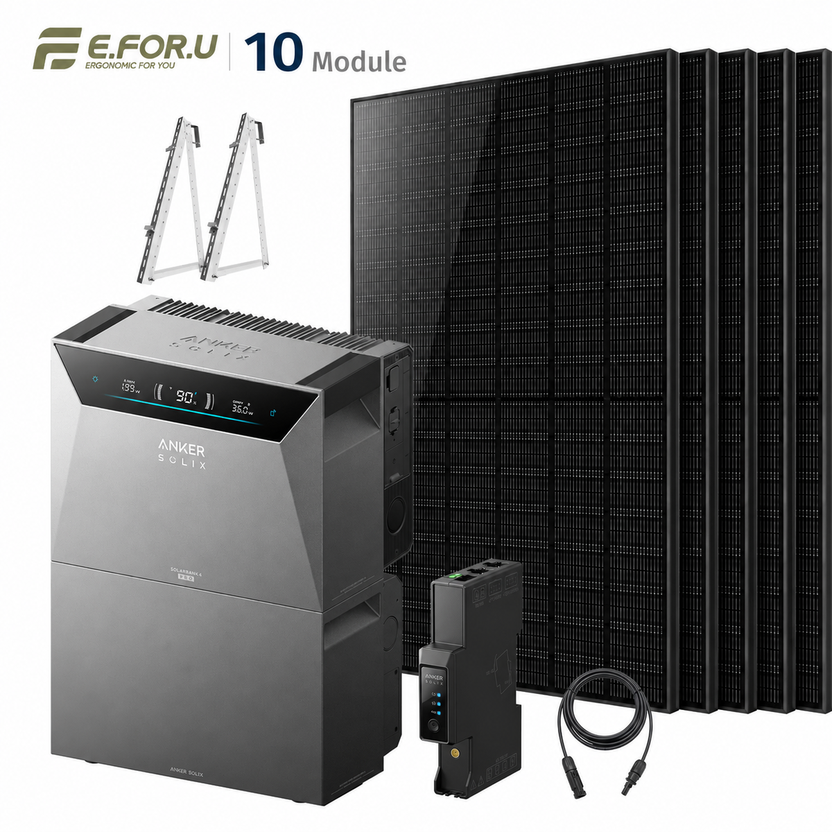 Anker SOLIX Solarbank 4 E5000 Pro Balkonkraftwerk Speicher mit 500W Solarmodul Set