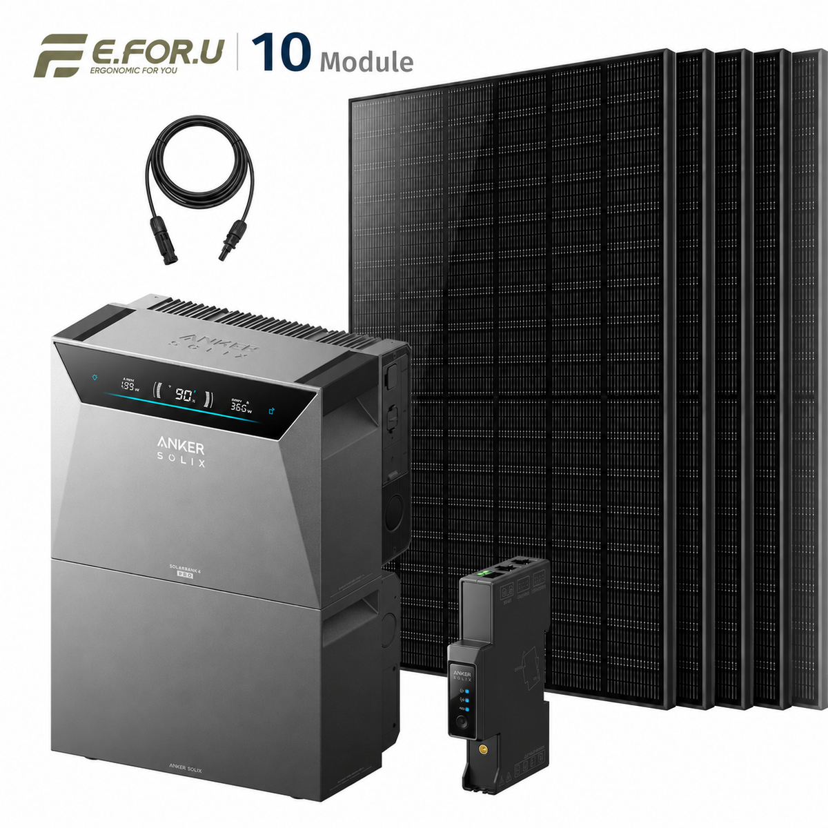 Anker SOLIX Solarbank 4 E5000 Pro Balkonkraftwerk Speicher mit 500W Solarmodul Set