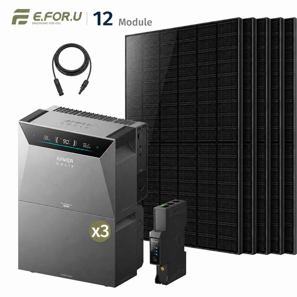 Anker SOLIX Solarbank 4 E5000 Pro Balkonkraftwerk Speicher mit 500W Solarmodul Set
