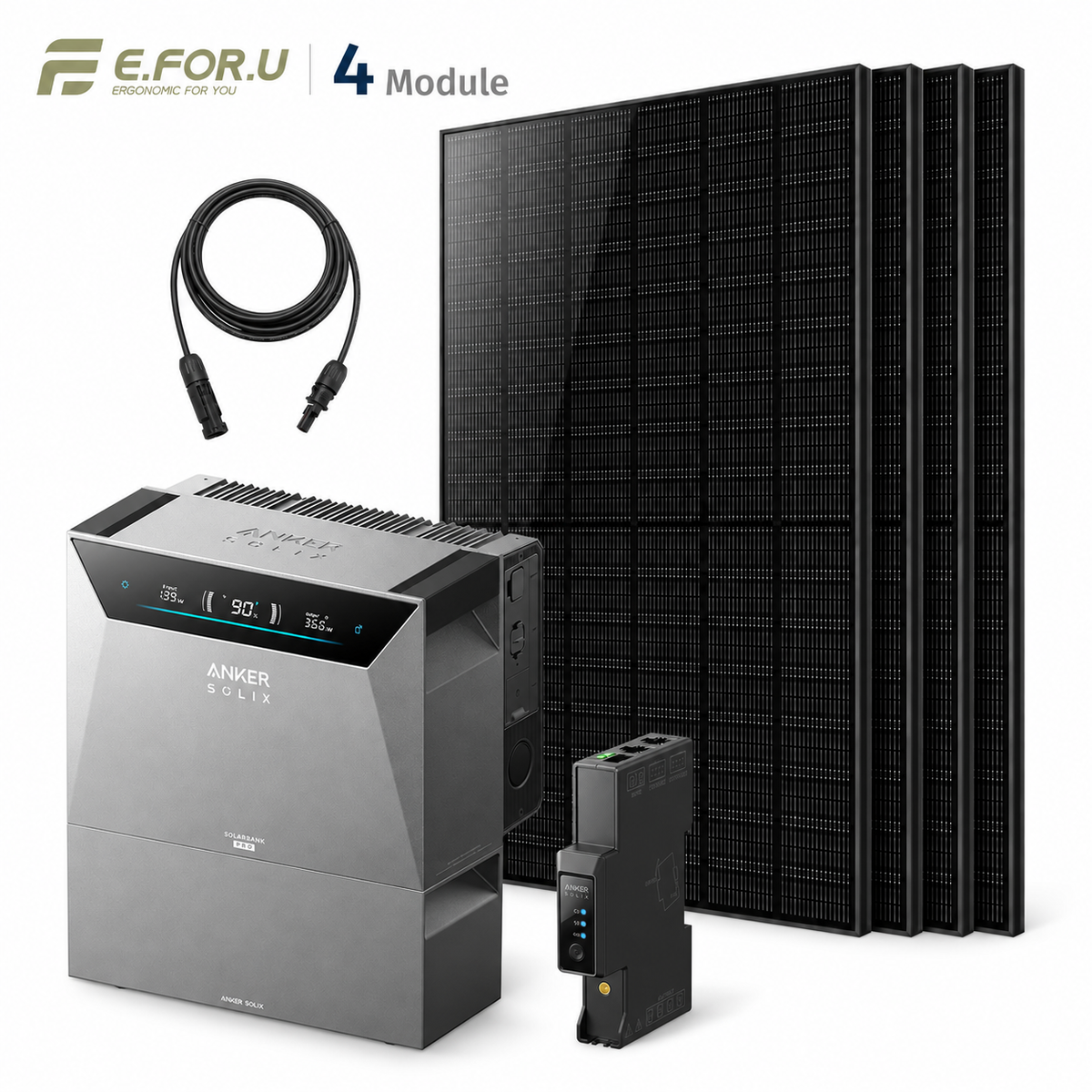 Anker SOLIX Solarbank 4 E5000 Pro Balkonkraftwerk Speicher mit 500W Solarmodul Set