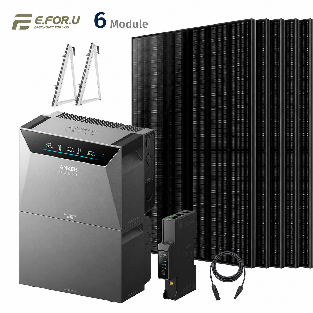 Anker SOLIX Solarbank 4 E5000 Pro Balkonkraftwerk Speicher mit 500W Solarmodul Set