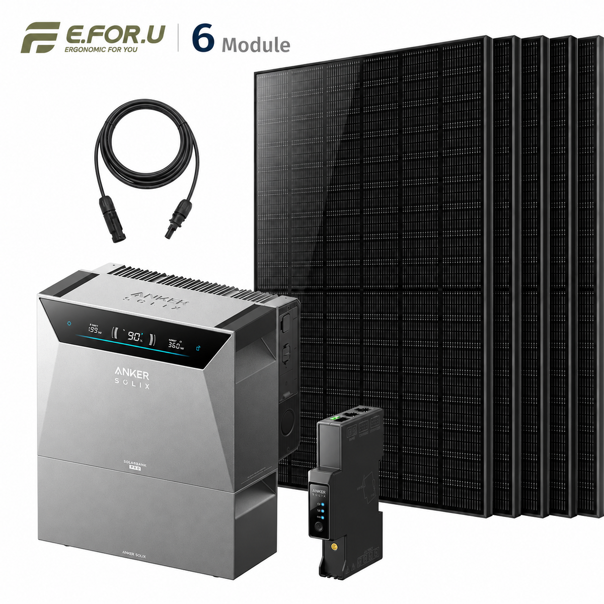 Anker SOLIX Solarbank 4 E5000 Pro Balkonkraftwerk Speicher mit 500W Solarmodul Set