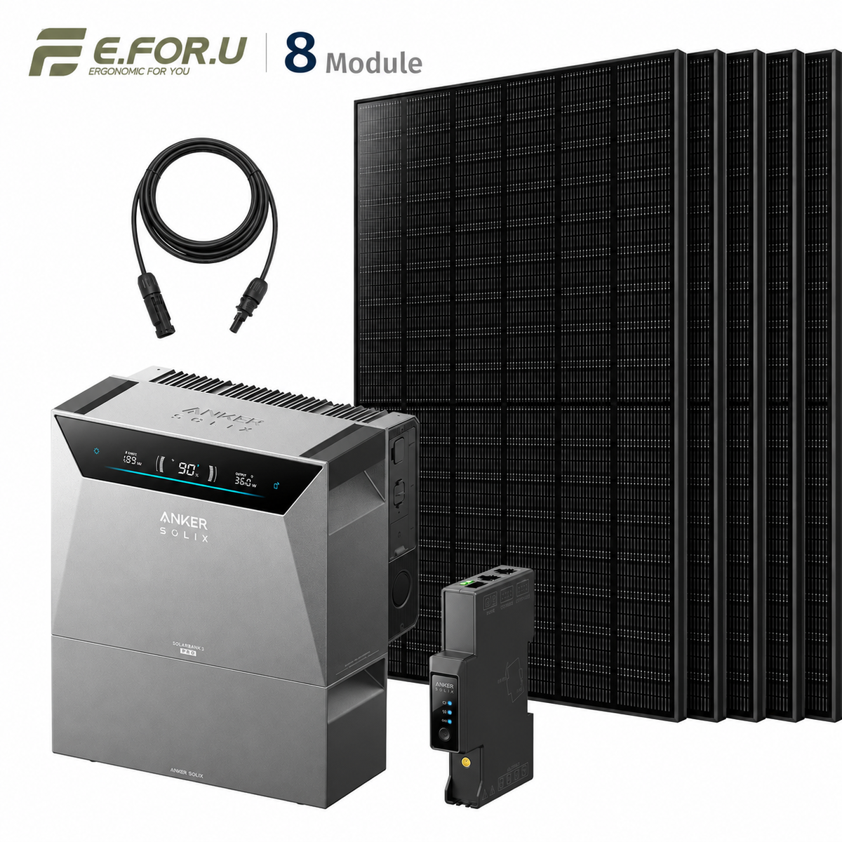Anker SOLIX Solarbank 4 E5000 Pro Balkonkraftwerk Speicher mit 500W Solarmodul Set