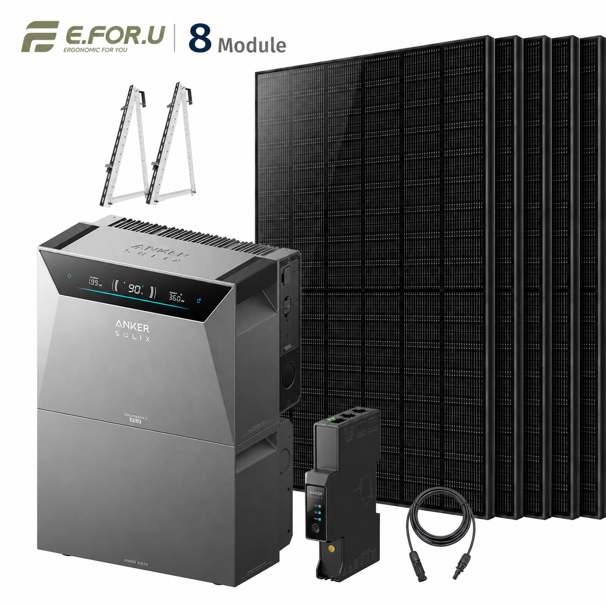 Anker SOLIX Solarbank 4 E5000 Pro Balkonkraftwerk Speicher mit 500W Solarmodul Set