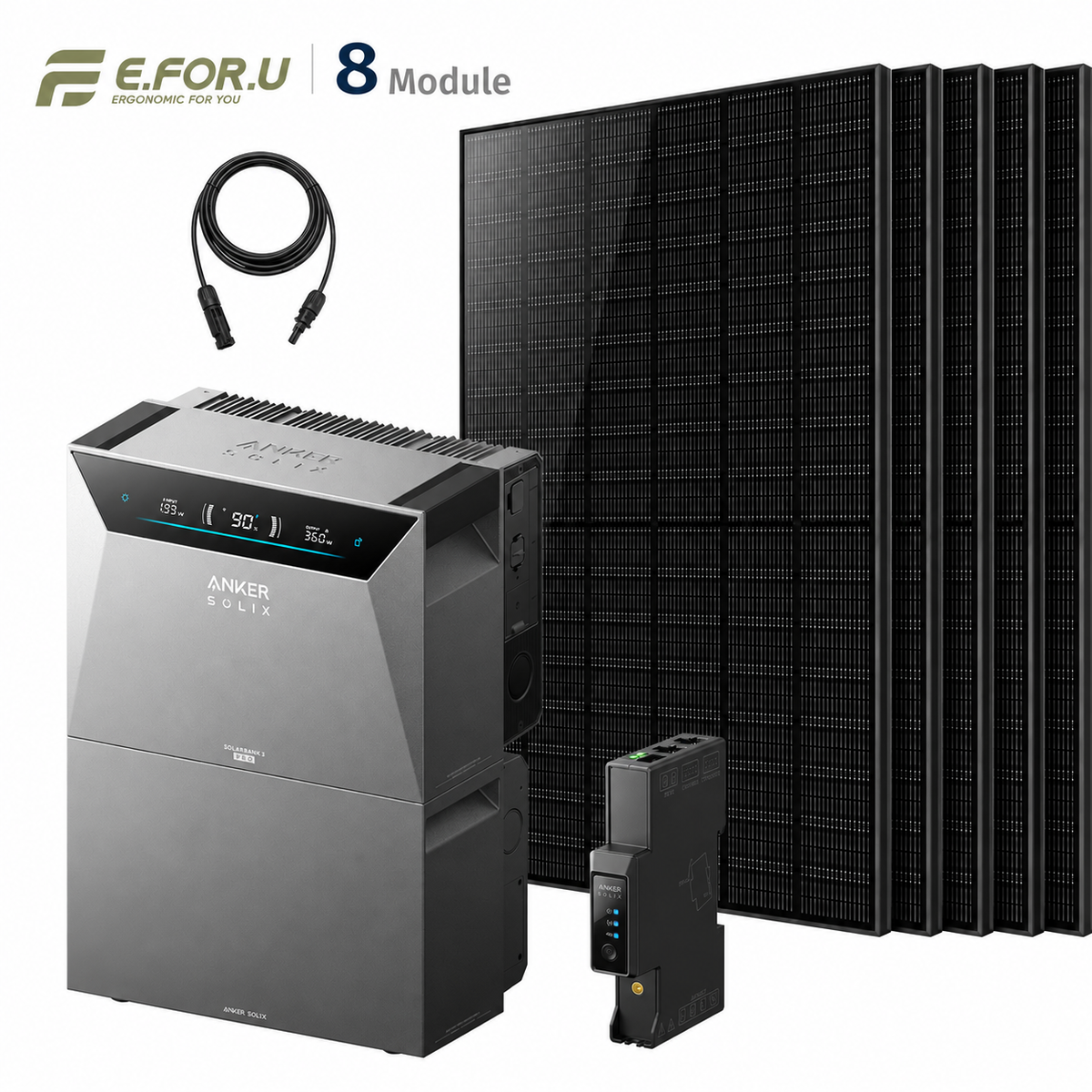 Anker SOLIX Solarbank 4 E5000 Pro Balkonkraftwerk Speicher mit 500W Solarmodul Set