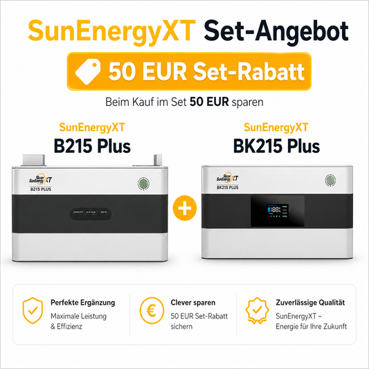 SunEnergyXT B215 Plus + BK215 Plus Set – 50 € sparen