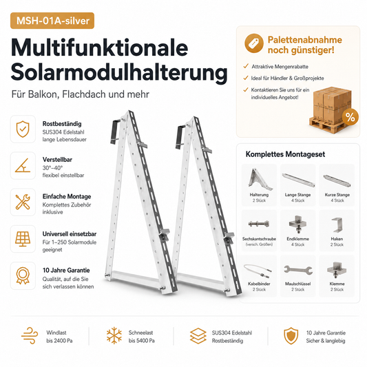 Multifunktionale Solarmodulhalterung