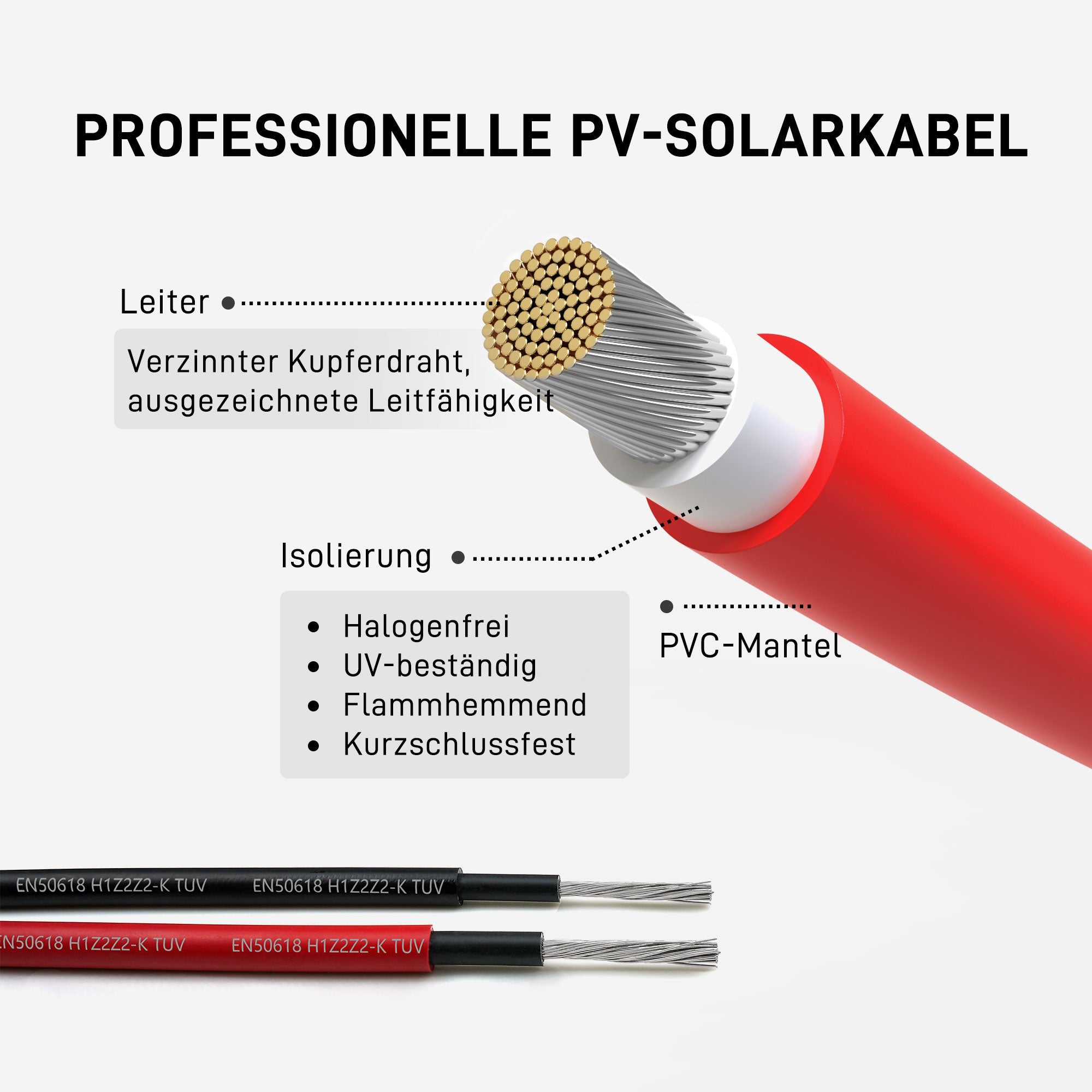 E.For.U Solarkabel Verlängerung mit MC4 Stecker