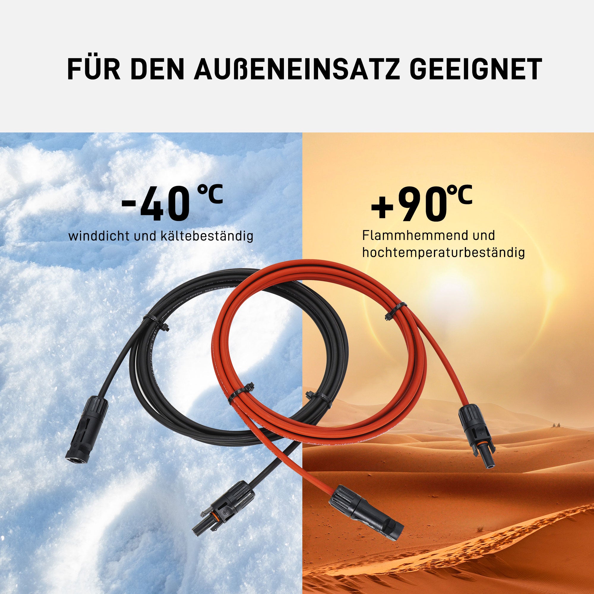 E.For.U Solarkabel Verlängerung mit MC4 Stecker