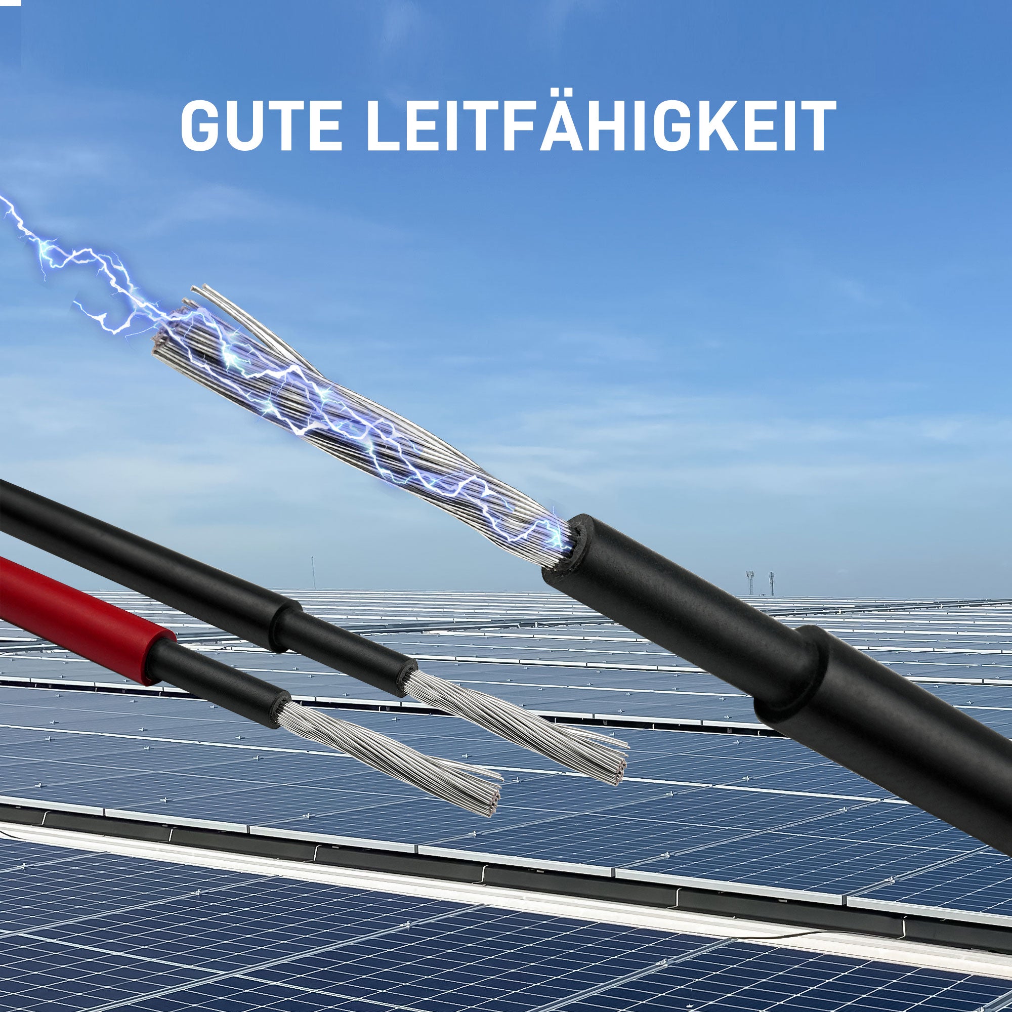 E.For.U Solarkabel H1Z2Z2-K Verlängerungskabel für Solarmodule