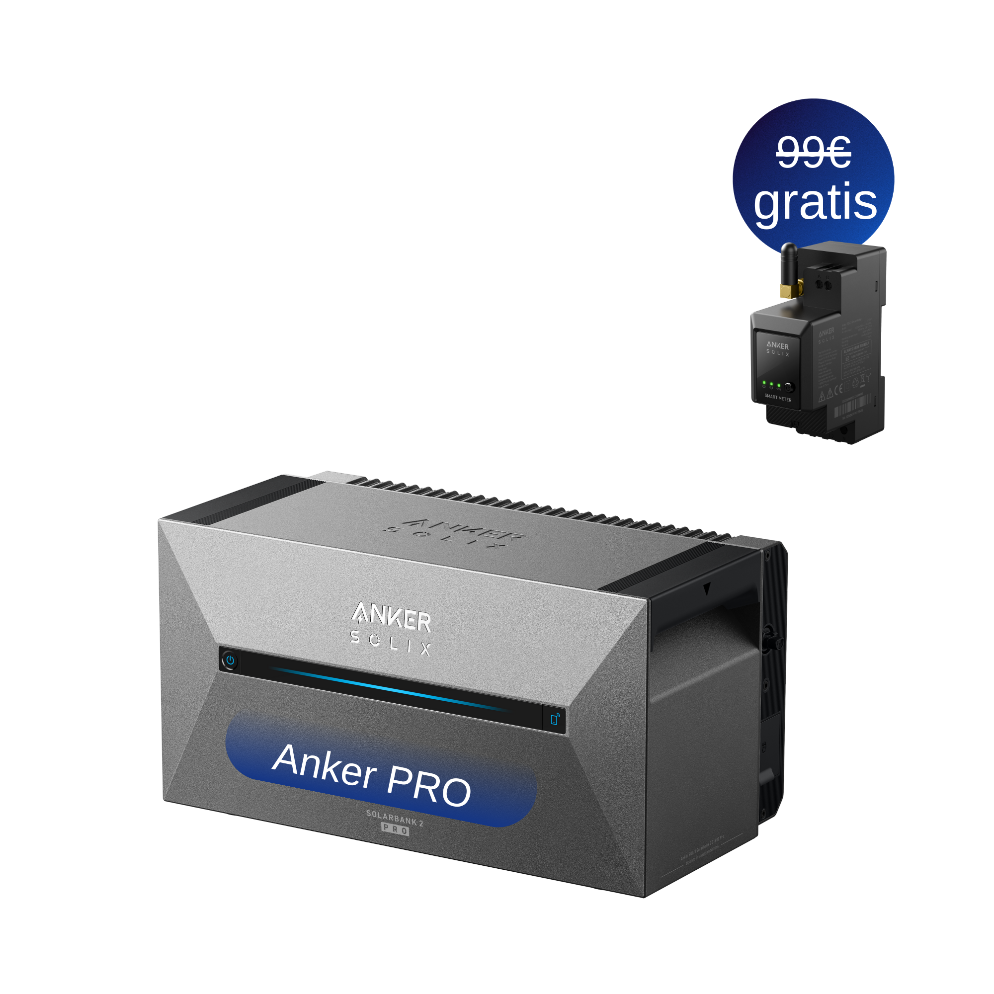 Anker Solix Solarbank 2 E1600 Pro Kostenlose Smart Zählers