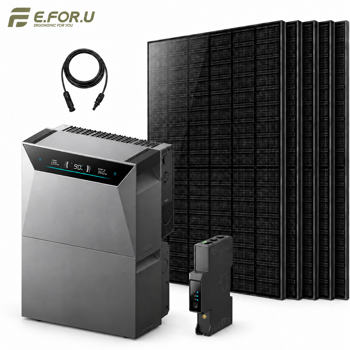 Anker SOLIX Solarbank 4 E5000 Pro Balkonkraftwerk Speicher mit 500W Solarmodul Set