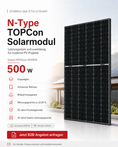 Bild in Galerie-Betrachter laden, Sunpro 500W Glas-Glas Solarmodul Full Black für Balkonkraftwerk, TOPCon bifazial
