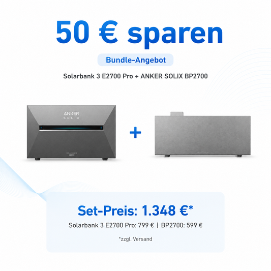 Anker SOLIX Solarbank 3 E2700 Pro + BP2700 Erweiterungsakku Bundle