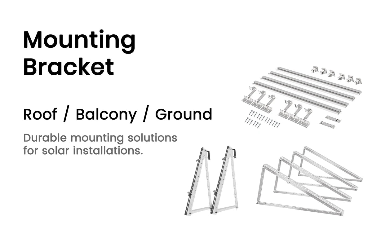 EFU–Mounting Systems Zubehör im B2B-Großhandel bei E.FOR.U – u. a. EFORU Solarpanel Halterung für 2 Module, Geeignet für Flachdach/Garten/Fassade